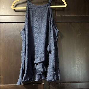 Elegant Navy Sleeveless Top